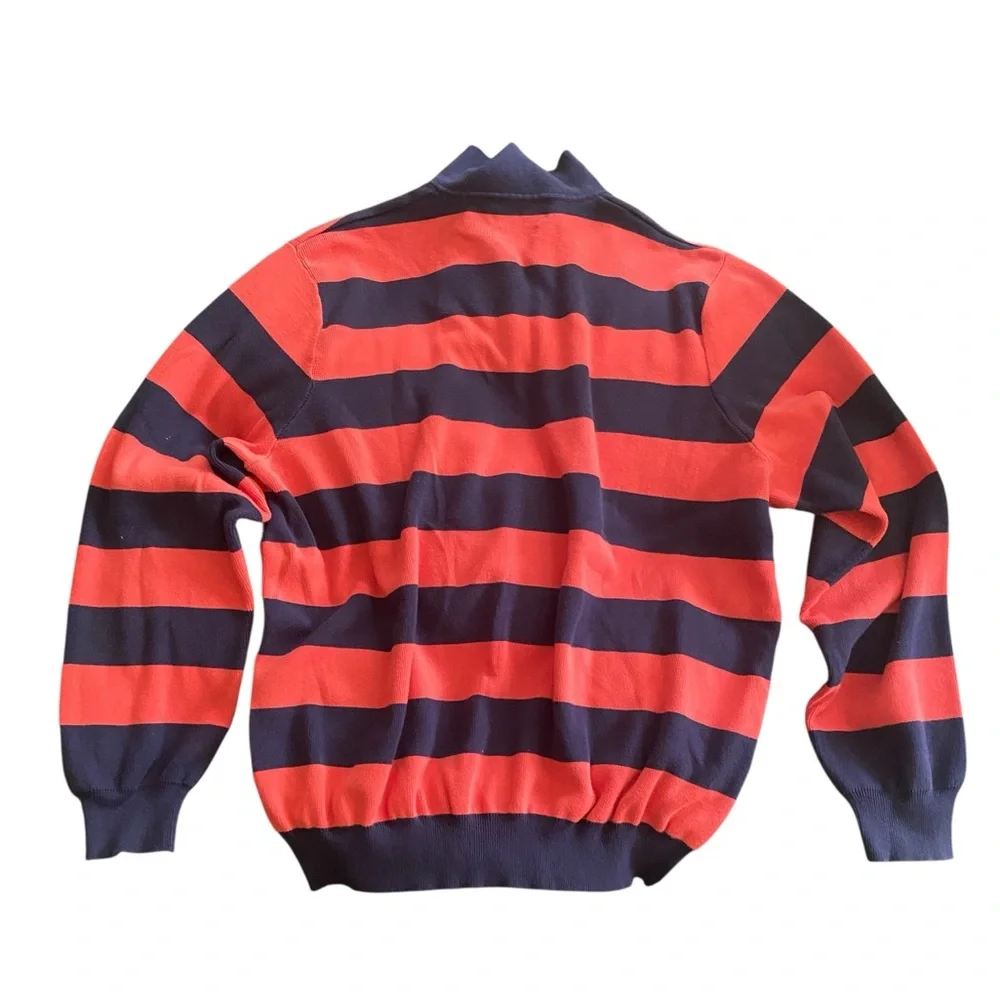 VTG PIMA Cotton Polo Ralph Lauren Golf Striped Collared Sweater 2XL